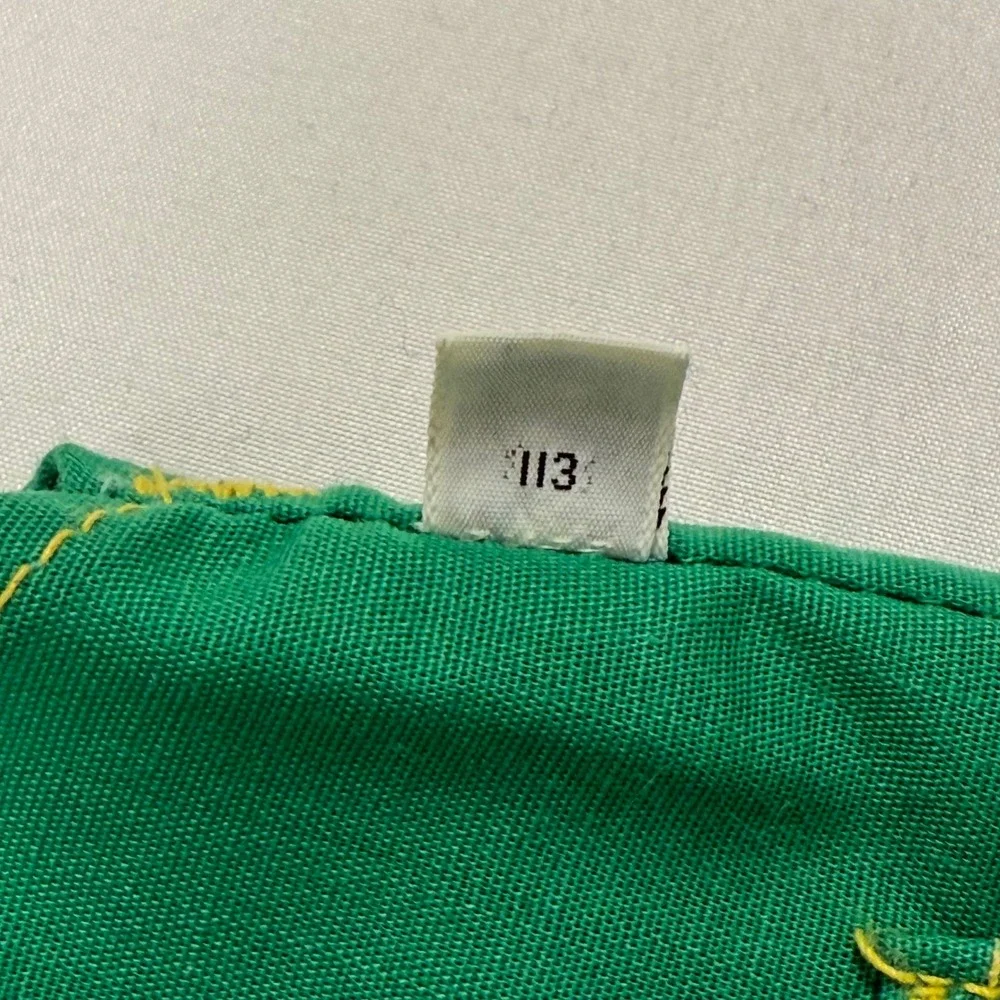 Rare Vtg Billy The Kid Green Super Dude Shortalls Overalls Kids Size 24 Months‎